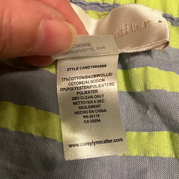 Anthropologie Corey Lynn Calter dress Sz small runs big green grey off shoulder - Picture 8 of 13